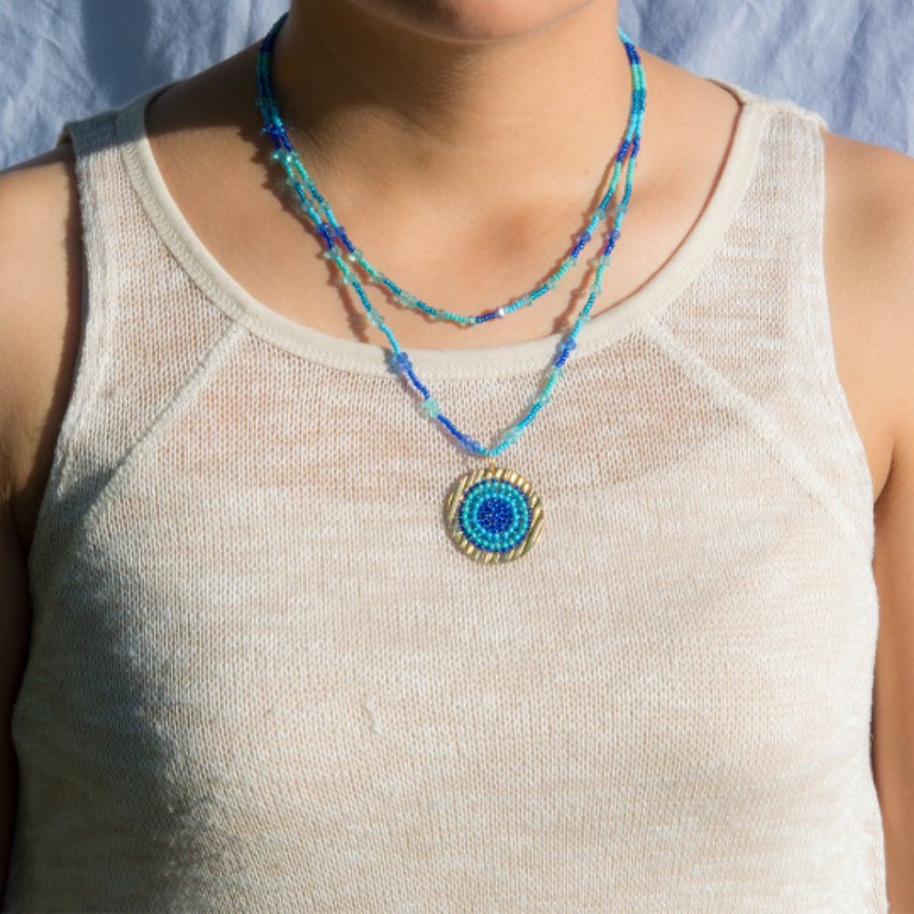 Handmade Bead Necklaces Gold New Set Accessories